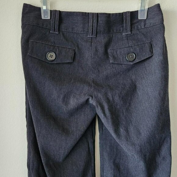 Black Cropped Pants Y2k dark grey capri trousers Sz 7  Streetwear Goth - Picture 3 of 8